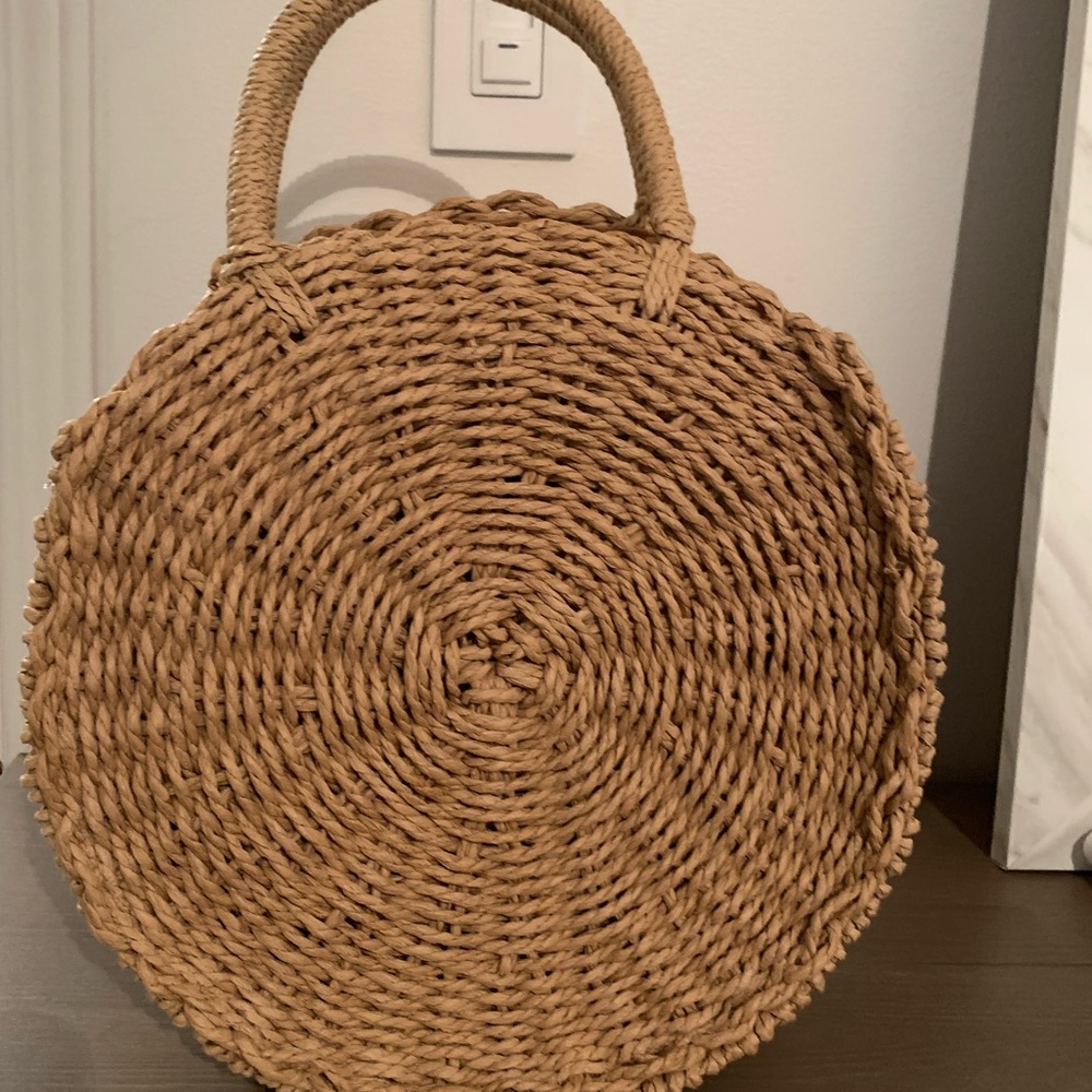 Straw rattan round bag - Picture 4 of 6